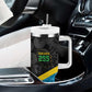 Tanzania 255 Tumbler With Handle African Mix Pattern Flag Motif - African Pride