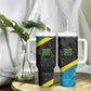 Tanzania 255 Tumbler With Handle African Mix Pattern Flag Motif - African Pride