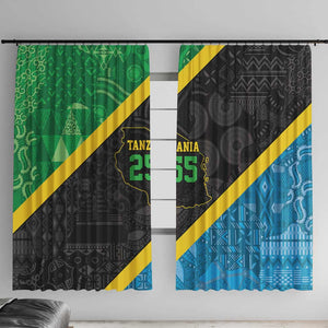 Tanzania 255 Window Curtain African Mix Pattern Flag Motif - African Pride