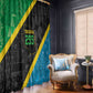 Tanzania 255 Window Curtain African Mix Pattern Flag Motif - African Pride