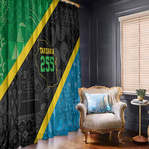 Tanzania 255 Window Curtain African Mix Pattern Flag Motif - African Pride