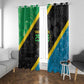 Tanzania 255 Window Curtain African Mix Pattern Flag Motif - African Pride