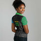 Tanzania 255 Women Polo Shirt African Mix Pattern Flag Motif - African Pride