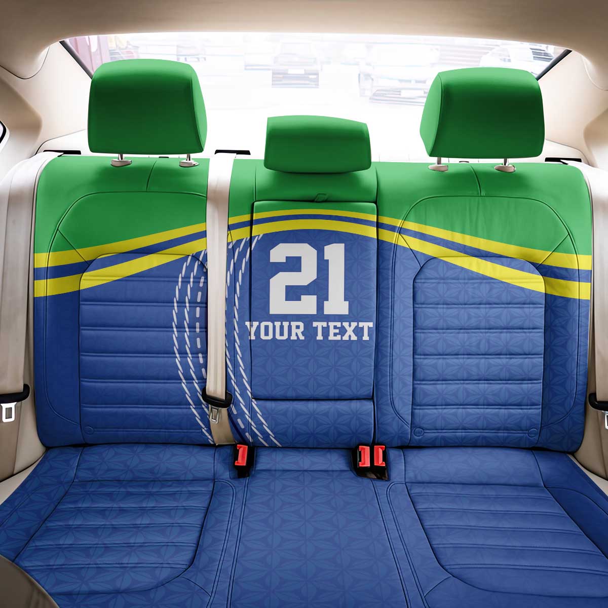 Custom Cicket African Tanzania Back Car Seat Cover The Cows Tanzania Pattern - African Pride