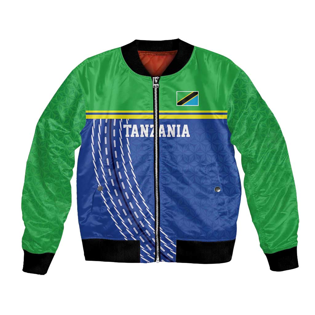 Custom Cicket African Tanzania Bomber Jacket The Cows Tanzania Pattern - African Pride