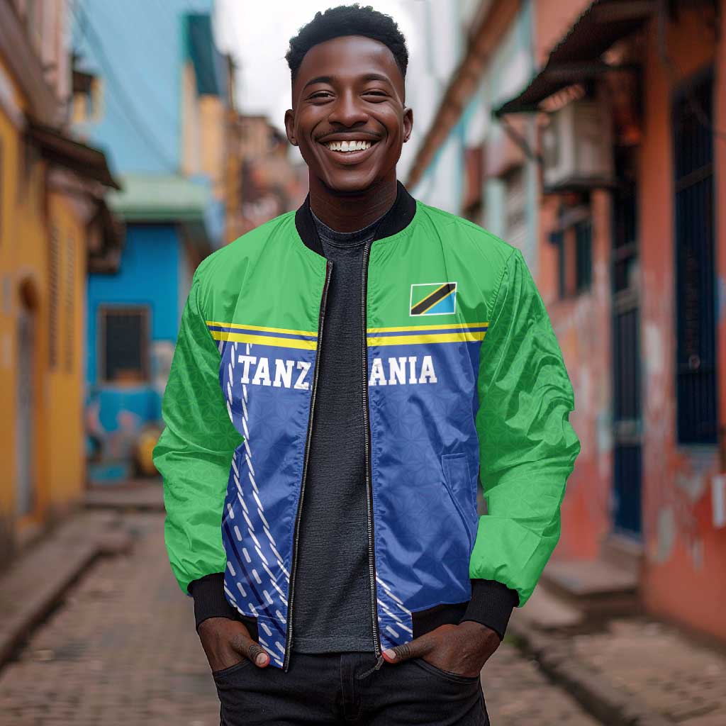 Custom Cicket African Tanzania Bomber Jacket The Cows Tanzania Pattern - African Pride