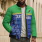 Custom Cicket African Tanzania Bomber Puffer Jacket The Cows Tanzania Pattern