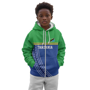 Custom Cicket African Tanzania Kid Hoodie The Cows Tanzania Pattern - African Pride