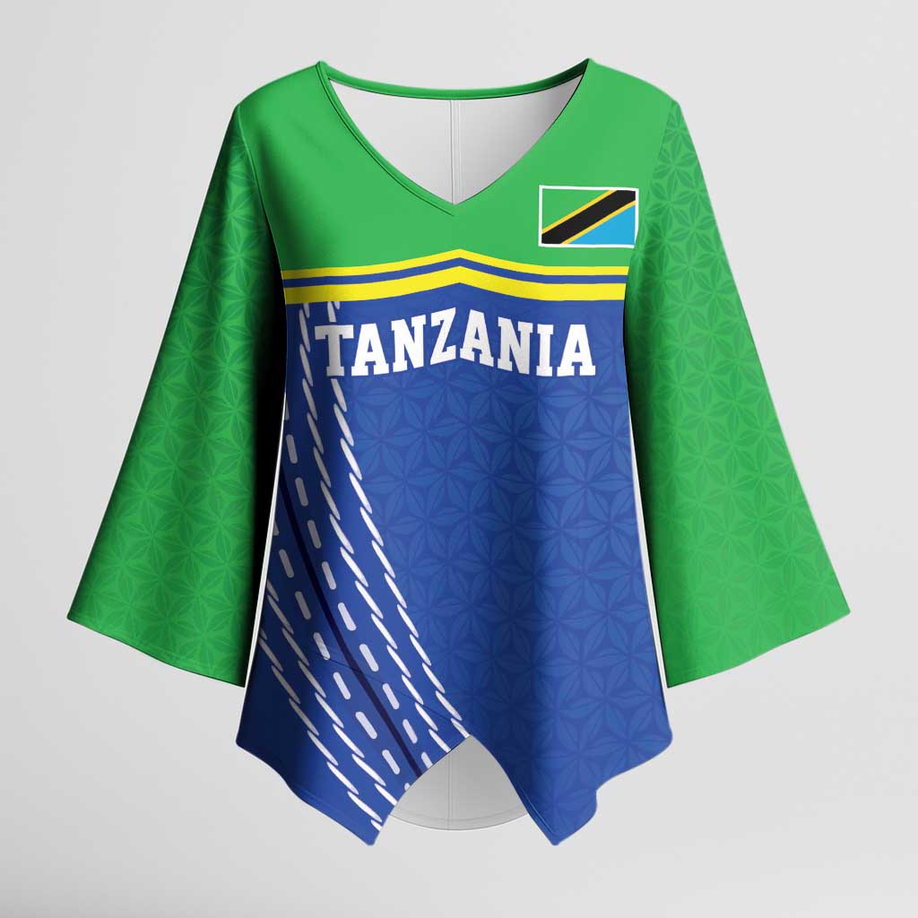 Custom Cicket African Tanzania Kimono Sleeve Blouse The Cows Tanzania ...