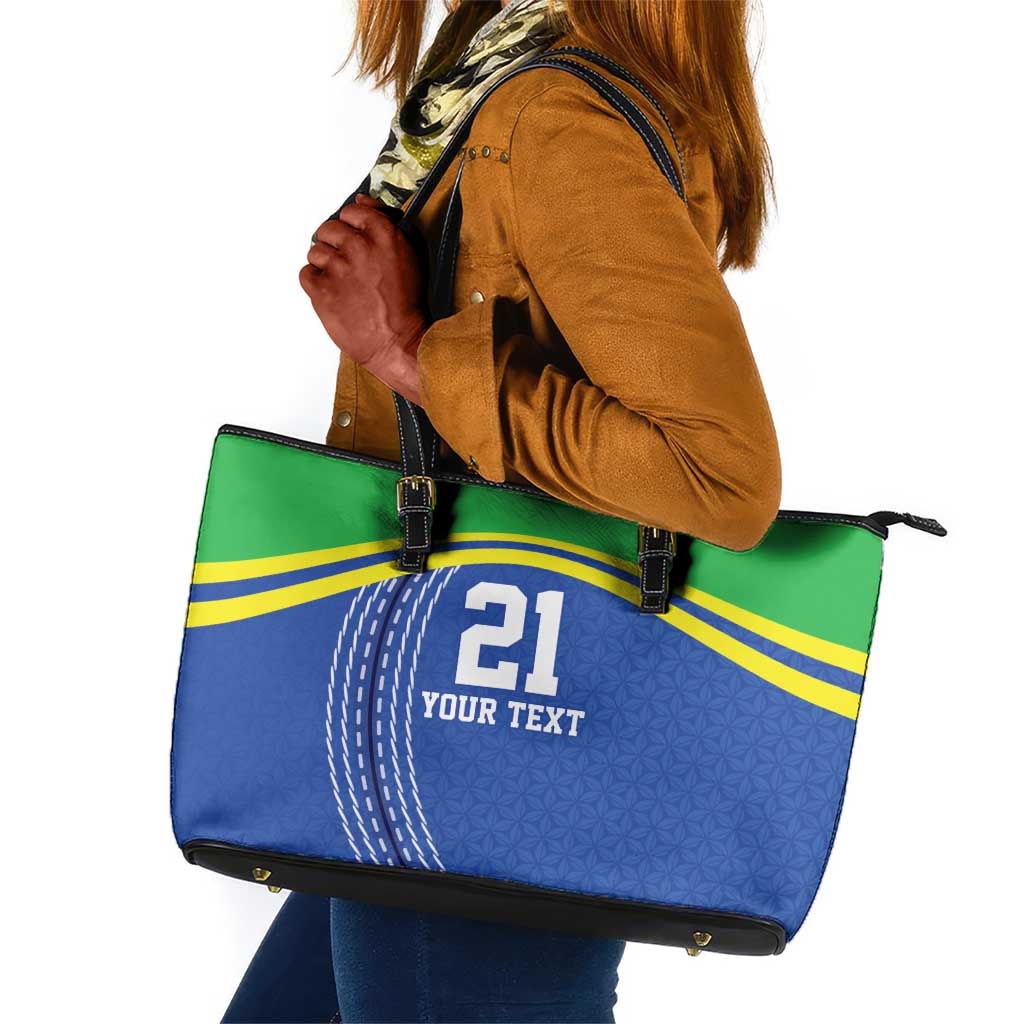Custom Cicket African Tanzania Leather Tote Bag The Cows Tanzania Pattern - African Pride