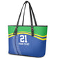 Custom Cicket African Tanzania Leather Tote Bag The Cows Tanzania Pattern - African Pride