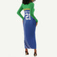Custom Cicket African Tanzania Long Sleeve Bodycon Dress The Cows Tanzania Pattern - African Pride