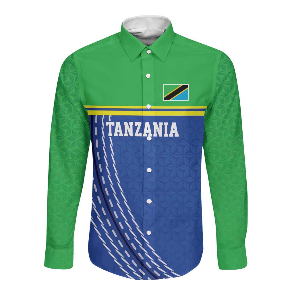 Custom Cicket African Tanzania Long Sleeve Button Shirt The Cows Tanzania Pattern - African Pride