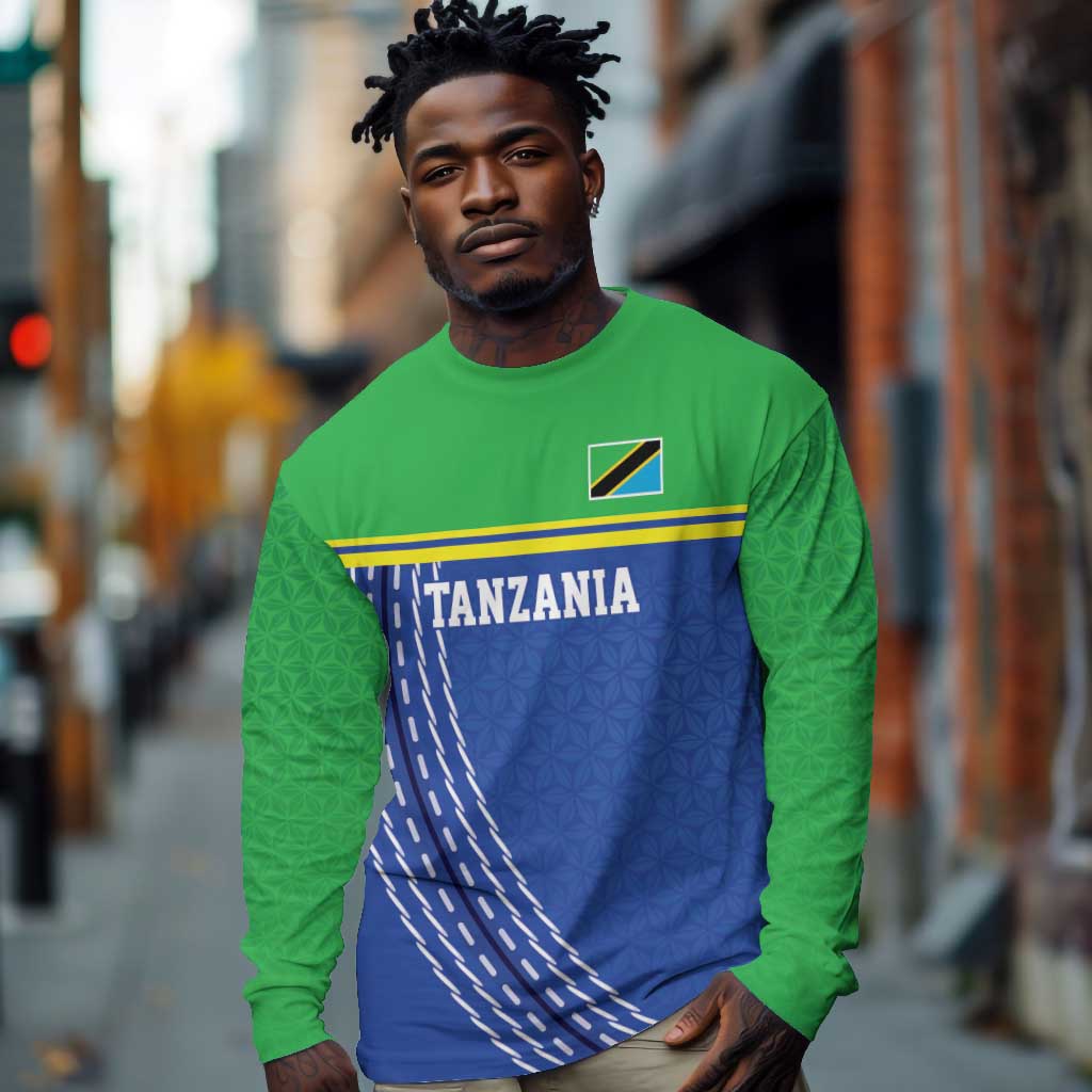 Custom Cicket African Tanzania Long Sleeve Shirt The Cows Tanzania Pattern - African Pride