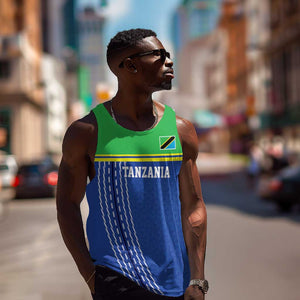 Custom Cicket African Tanzania Men Tank Top The Cows Tanzania Pattern - African Pride