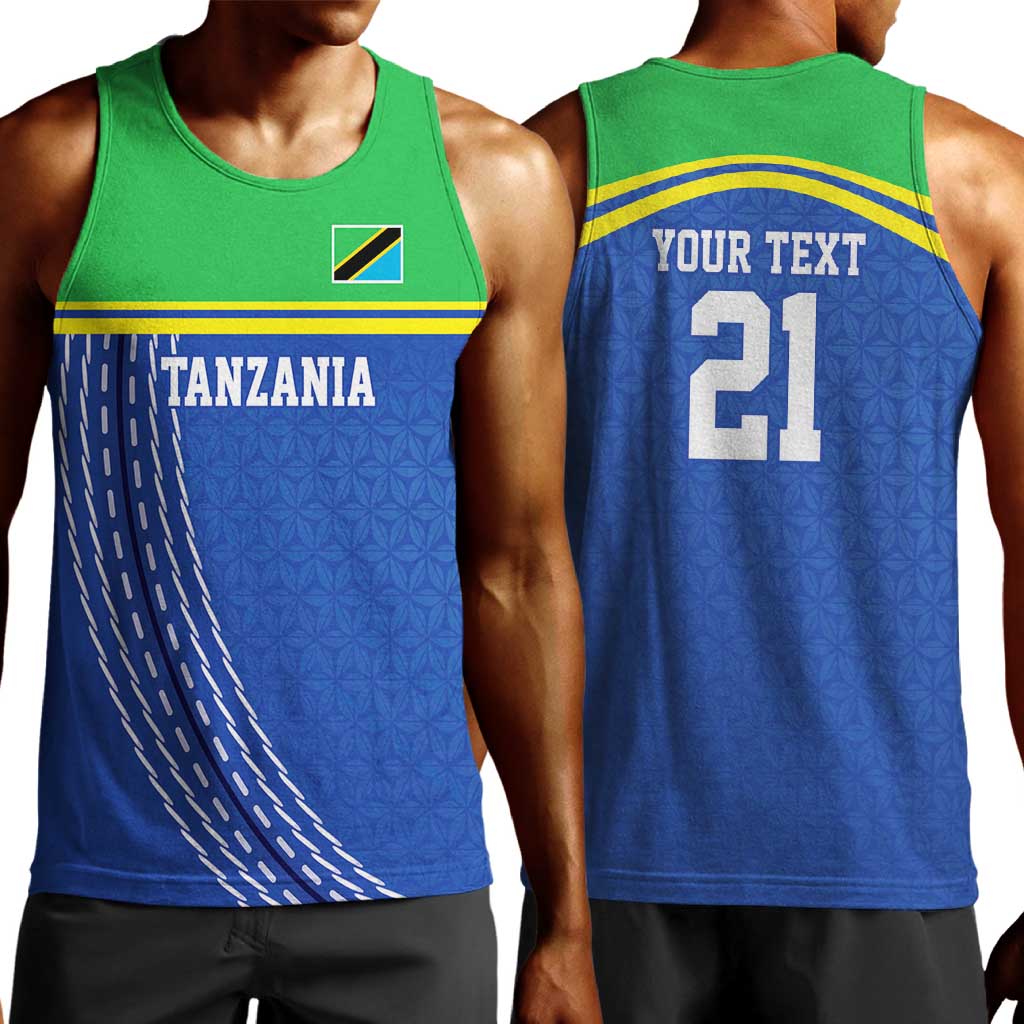 Custom Cicket African Tanzania Men Tank Top The Cows Tanzania Pattern - African Pride
