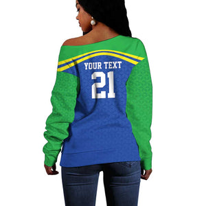 Custom Cicket African Tanzania Off Shoulder Sweater The Cows Tanzania Pattern - African Pride