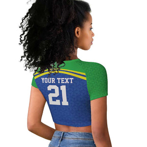 Custom Cicket African Tanzania Raglan Cropped T shirt The Cows Tanzania Pattern - African Pride
