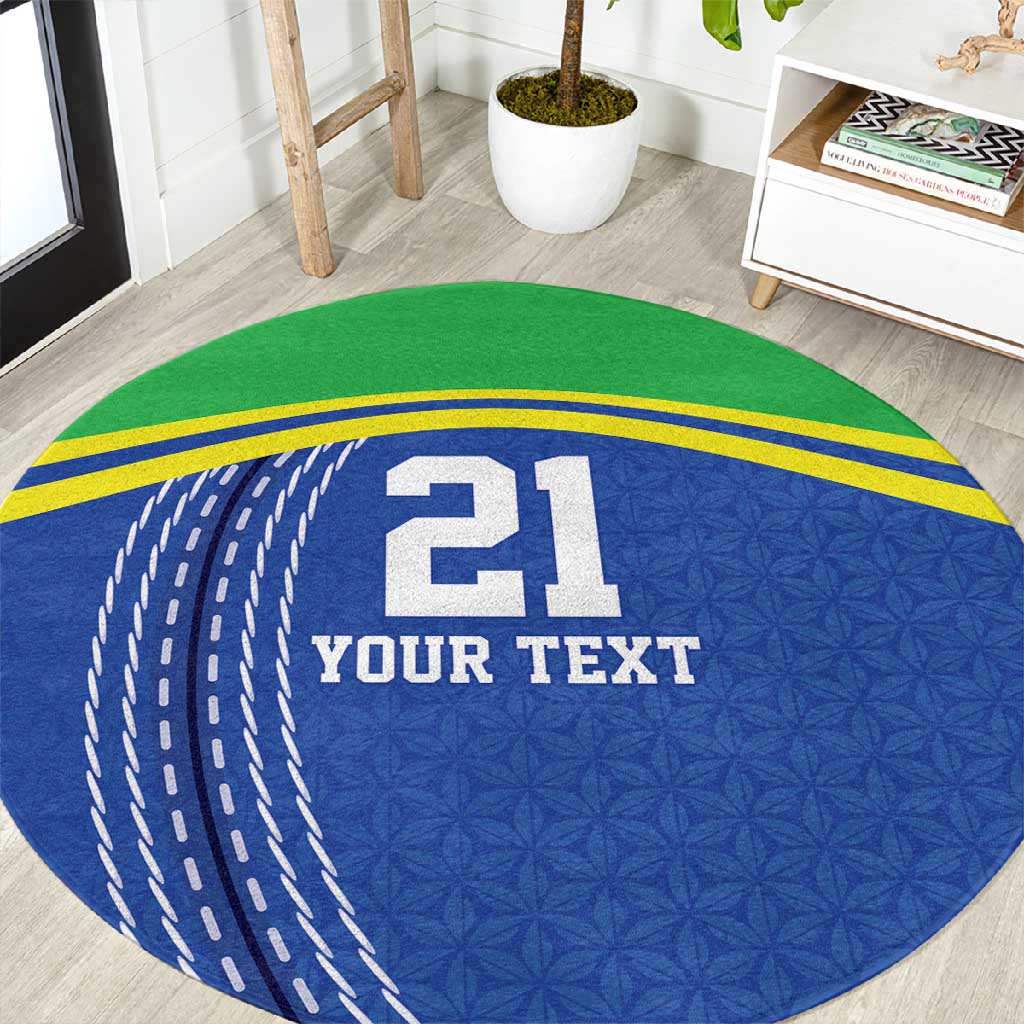 Custom Cicket African Tanzania Round Carpet The Cows Tanzania Pattern - African Pride