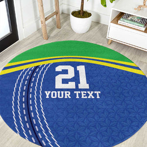 Custom Cicket African Tanzania Round Carpet The Cows Tanzania Pattern - African Pride