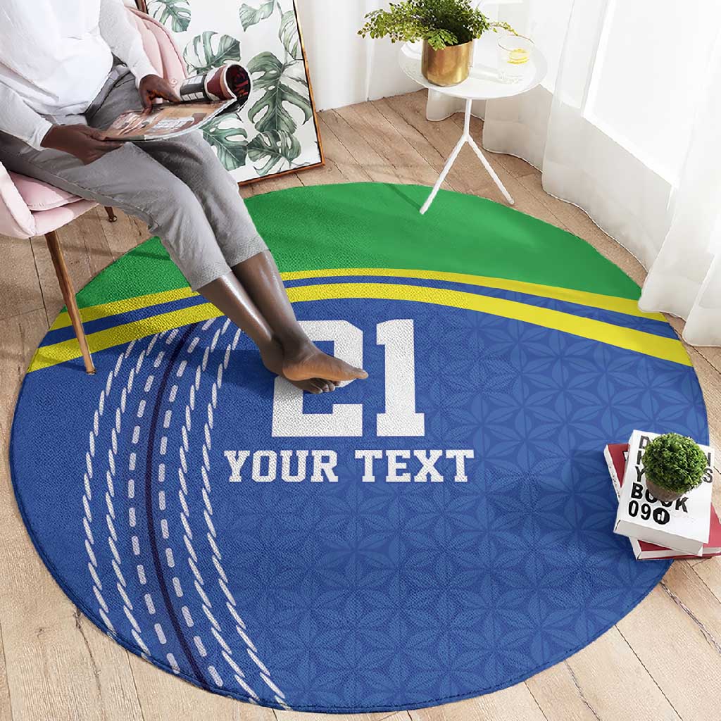 Custom Cicket African Tanzania Round Carpet The Cows Tanzania Pattern - African Pride