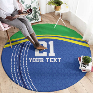 Custom Cicket African Tanzania Round Carpet The Cows Tanzania Pattern - African Pride
