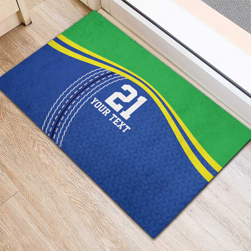 Custom Cicket African Tanzania Rubber Doormat The Cows Tanzania Pattern - African Pride
