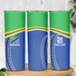 Custom Cicket African Tanzania Skinny Tumbler The Cows Tanzania Pattern - African Pride