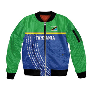 Custom Cicket African Tanzania Sleeve Zip Bomber Jacket The Cows Tanzania Pattern - African Pride