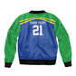 Custom Cicket African Tanzania Sleeve Zip Bomber Jacket The Cows Tanzania Pattern - African Pride