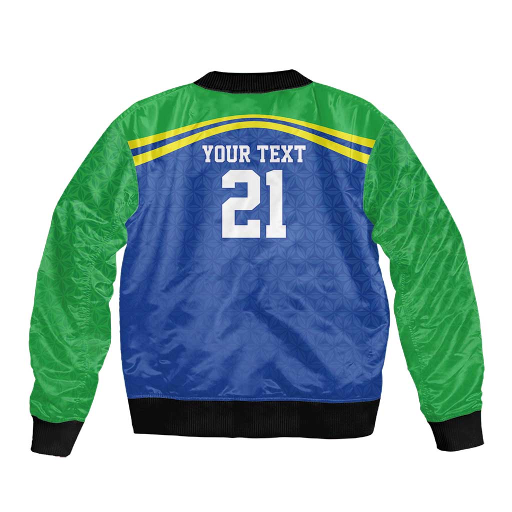 Custom Cicket African Tanzania Sleeve Zip Bomber Jacket The Cows Tanzania Pattern - African Pride
