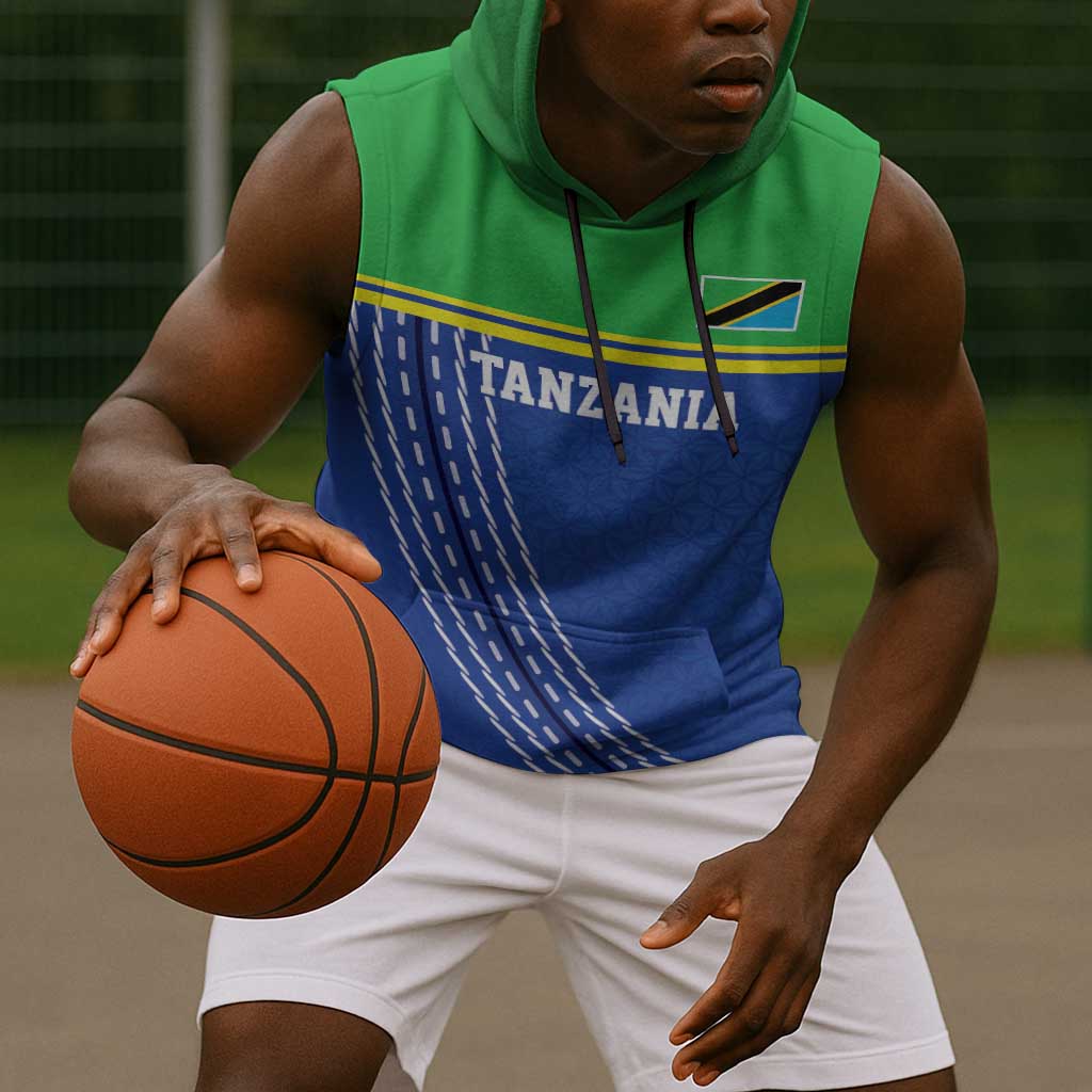 Custom Cicket African Tanzania Sleeveless Hoodie The Cows Tanzania Pattern - African Pride