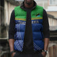 Custom Cicket African Tanzania Sleeveless Puffer Jacket The Cows Tanzania Pattern