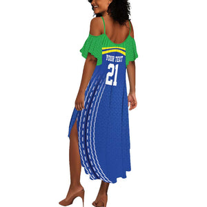 Custom Cicket African Tanzania Summer Maxi Dress The Cows Tanzania Pattern - African Pride