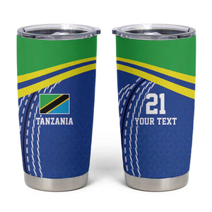 Custom Cicket African Tanzania Tumbler Cup The Cows Tanzania Pattern - African Pride