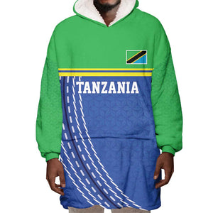 Custom Cicket African Tanzania Wearable Blanket Hoodie The Cows Tanzania Pattern - African Pride