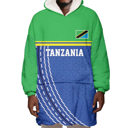 Custom Cicket African Tanzania Wearable Blanket Hoodie The Cows Tanzania Pattern - African Pride