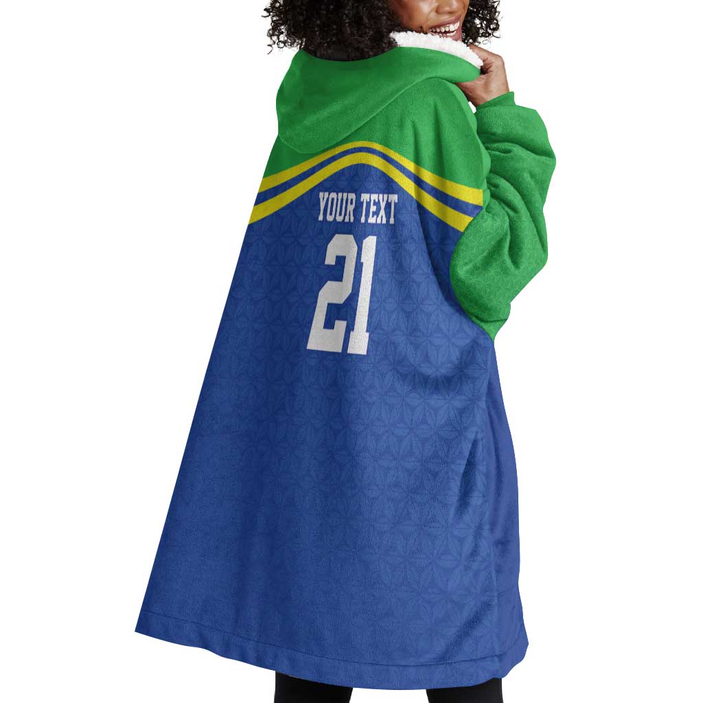 Custom Cicket African Tanzania Wearable Blanket Hoodie The Cows Tanzania Pattern - African Pride