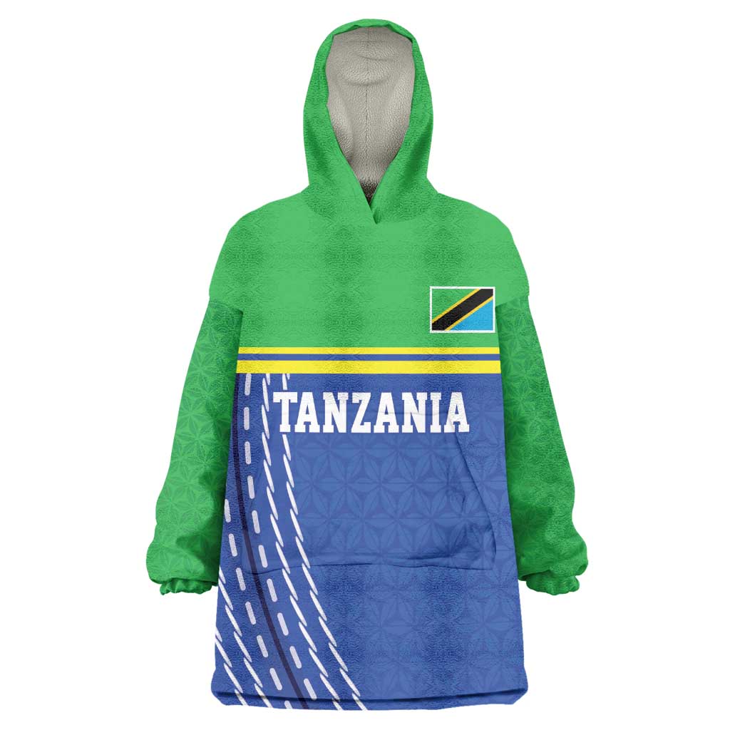 Custom Cicket African Tanzania Wearable Blanket Hoodie The Cows Tanzania Pattern - African Pride