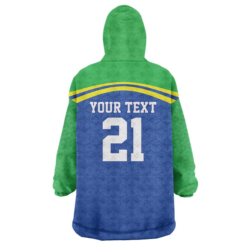 Custom Cicket African Tanzania Wearable Blanket Hoodie The Cows Tanzania Pattern - African Pride