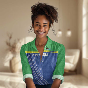 Custom Cicket African Tanzania Women Casual Shirt The Cows Tanzania Pattern - African Pride
