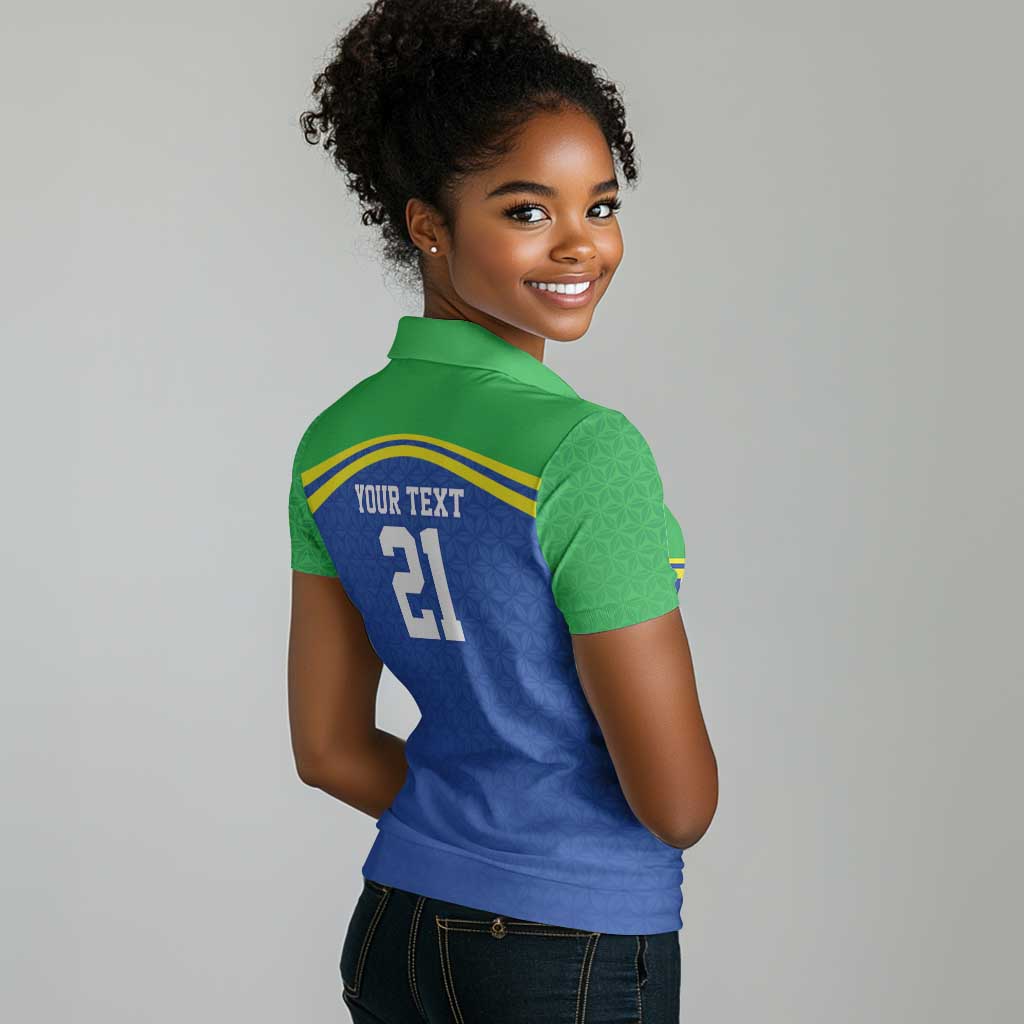 Custom Cicket African Tanzania Women Polo Shirt The Cows Tanzania Pattern - African Pride