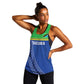 Custom Cicket African Tanzania Women Racerback Tank The Cows Tanzania Pattern - African Pride
