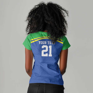 Custom Cicket African Tanzania Women V-Neck T-Shirt The Cows Tanzania Pattern - African Pride