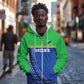 Custom Cicket African Tanzania Zip Hoodie The Cows Tanzania Pattern - African Pride