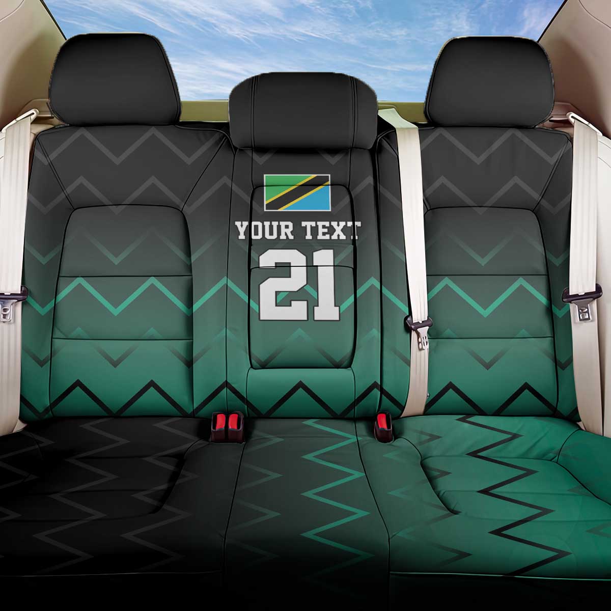 Custom Football African Tanzania Back Car Seat Cover Retro 2023-24 Tanzania History - African Pride