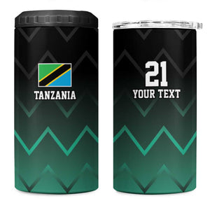Custom Football African Tanzania 4 in 1 Can Cooler Tumbler Retro 2023-24 Tanzania History - African Pride