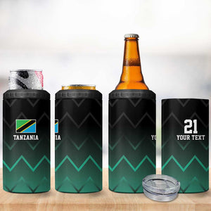 Custom Football African Tanzania 4 in 1 Can Cooler Tumbler Retro 2023-24 Tanzania History - African Pride