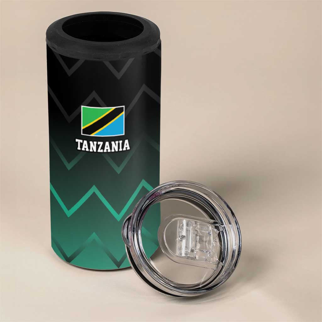 Custom Football African Tanzania 4 in 1 Can Cooler Tumbler Retro 2023-24 Tanzania History - African Pride