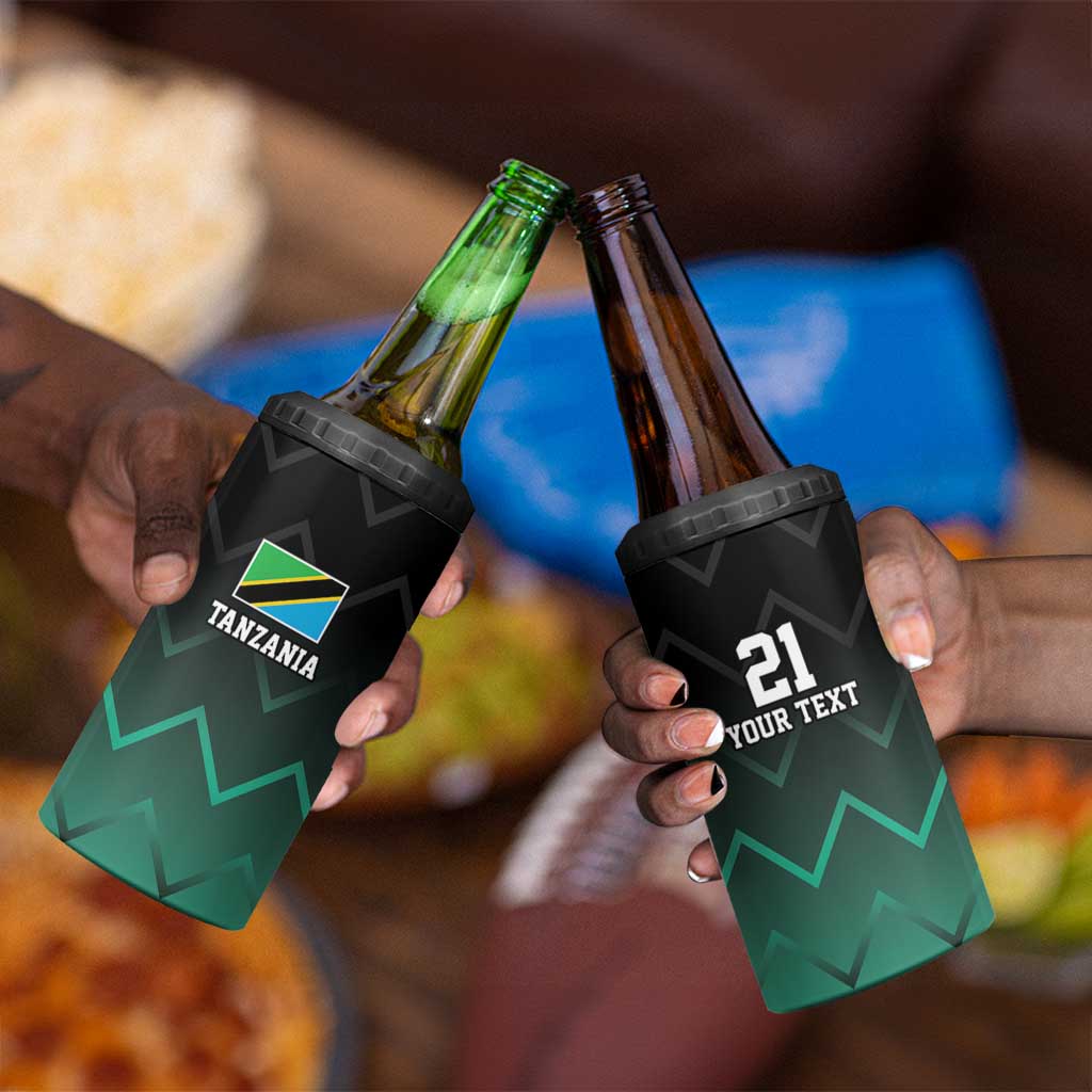 Custom Football African Tanzania 4 in 1 Can Cooler Tumbler Retro 2023-24 Tanzania History - African Pride